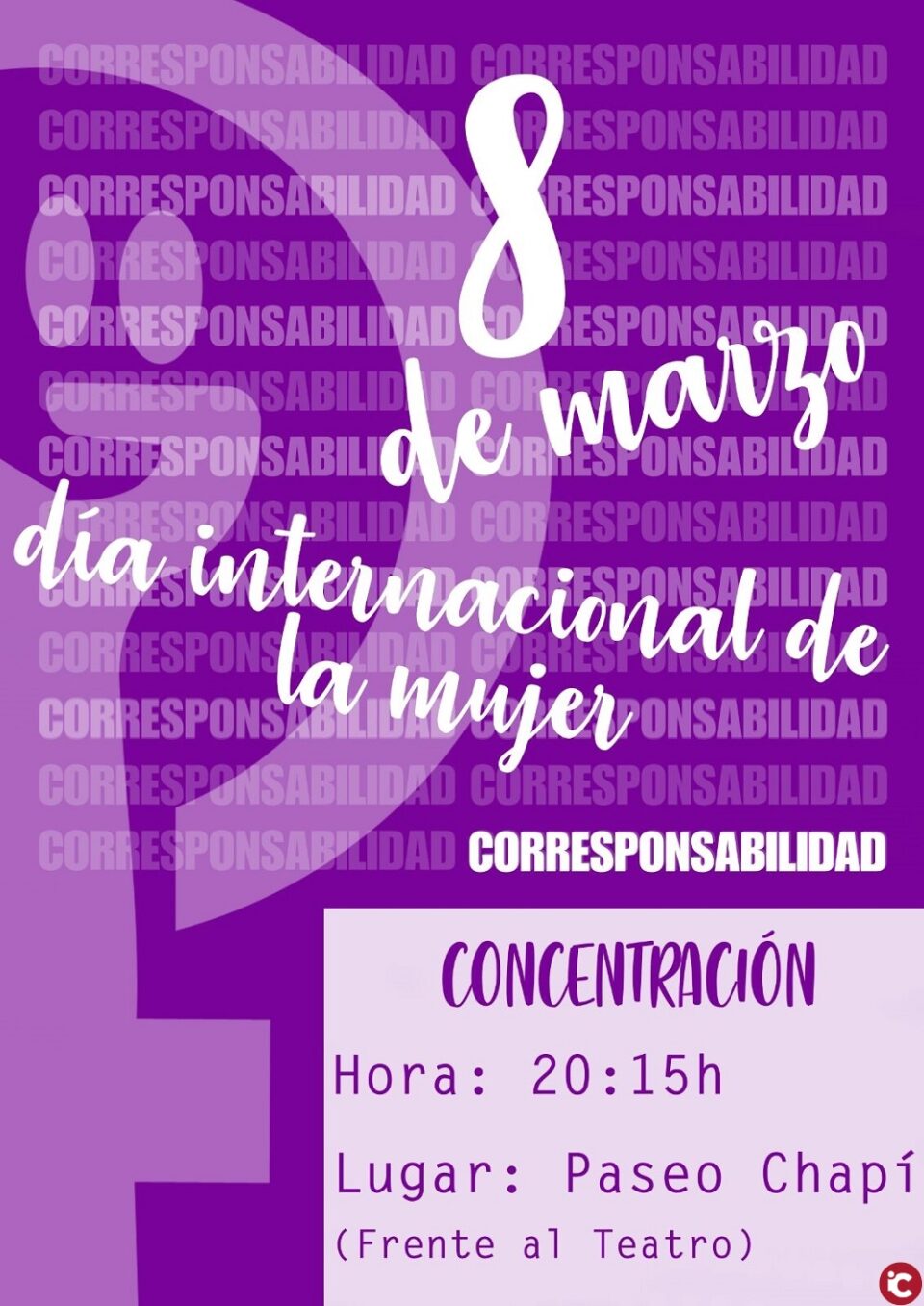 Concentración en Villena el día 8 de marzo con motivo del día internacional de la mujer
