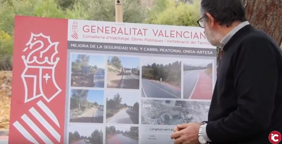 Salvador anuncia el pròxim inici de les obres de millora de l'enllaç entre la CV-10 i la CV-20