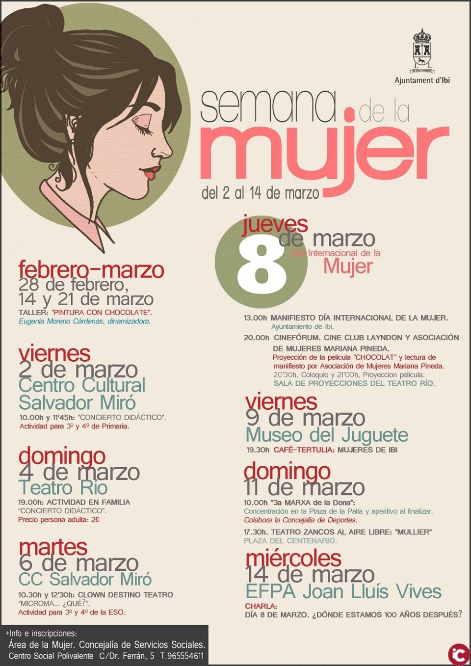 Ibi celebra su Semana de la Mujer del 2 al 14 de marzo