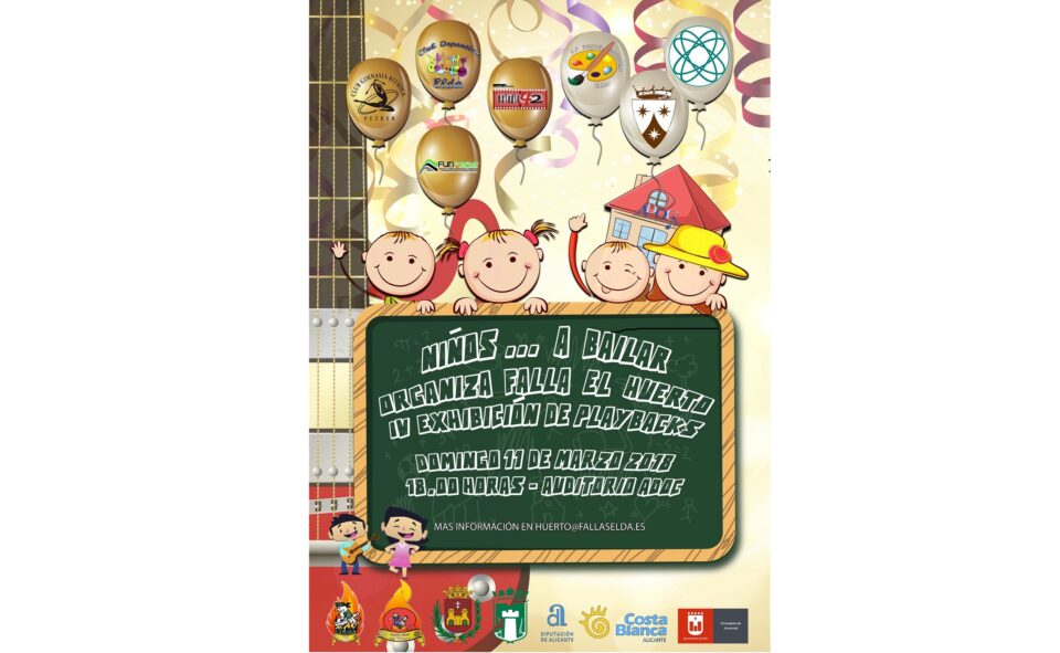 La Falla El Huerto realizará por cuarta vez consecutiva la Exhibición Niños a Bailar en el auditorio ADOC de Elda