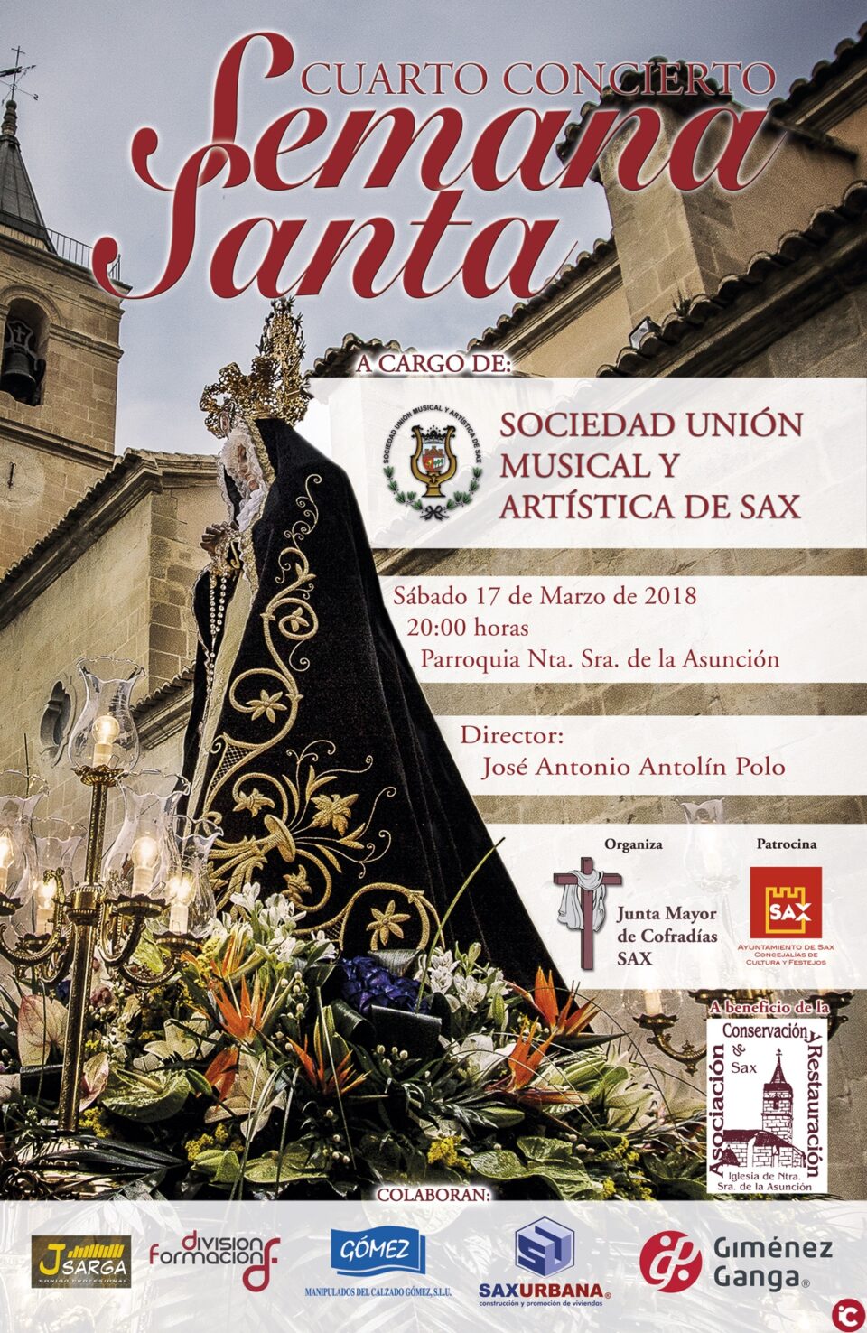 La Unión Musical de Sax ofrece este sábado un concierto de Semana Santa