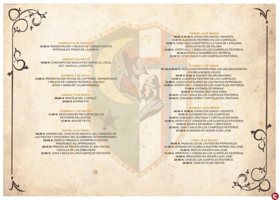 Entrada de Bandas y Entrada Cristiana-Mora en Fiestas de Villafranqueza: Sábado 17 de marzo