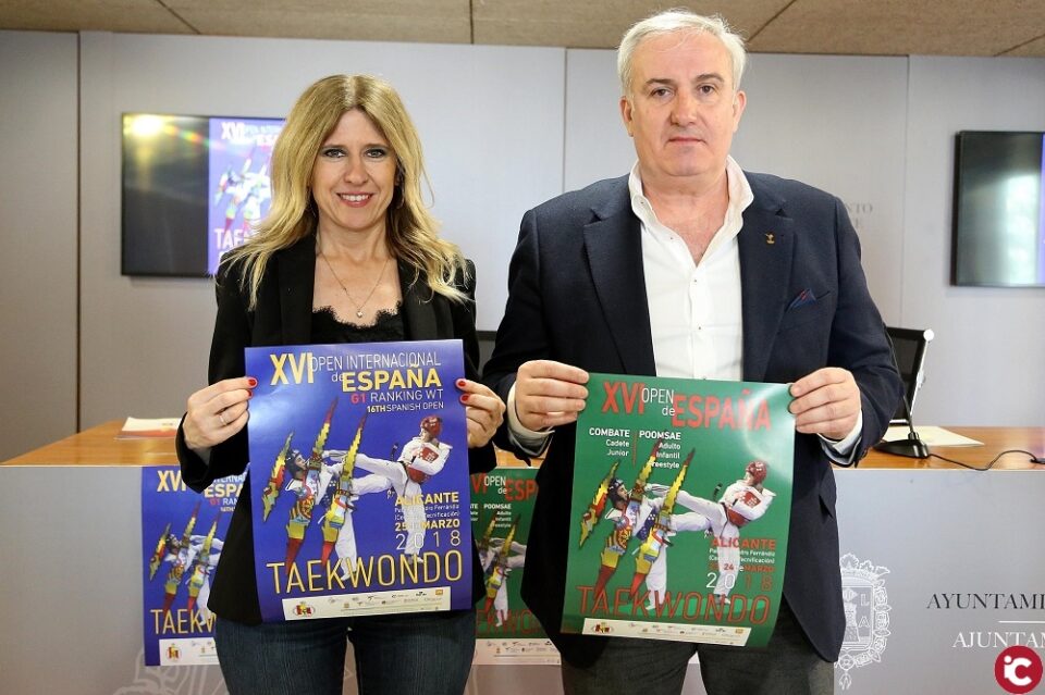 El Ayuntamiento de Alicante y la Federación Española de Taekwondo presentan el XVI Open Internacional de Taekwondo que se celebra en Alicante este fin de semana del 23 al 25 de marzo