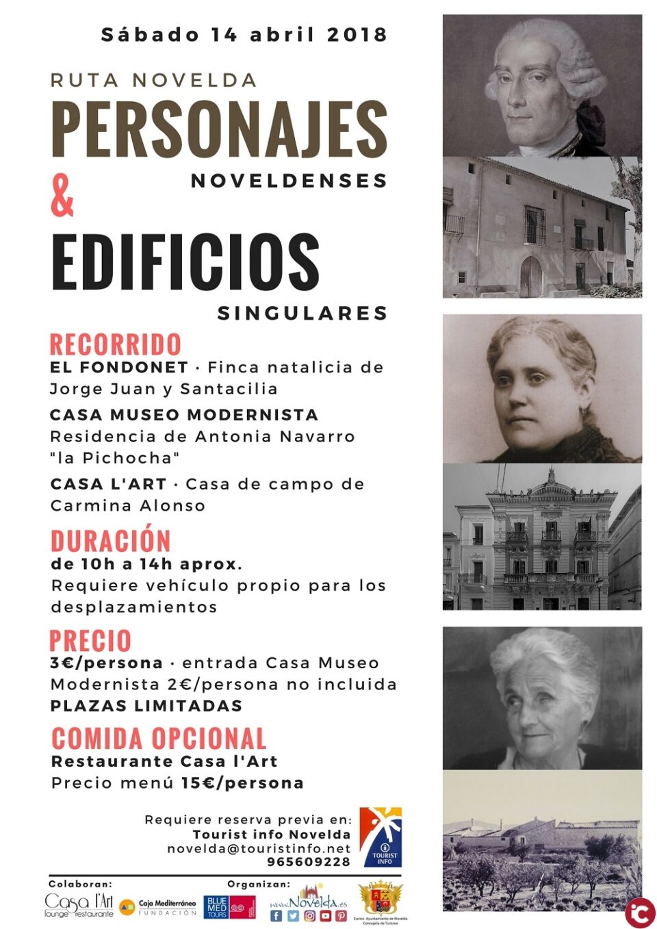 Ruta personajes noveldenses y edificios singulares