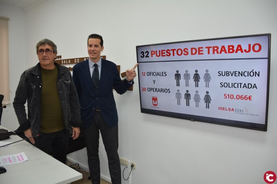 El Ayuntamiento de Elda solicitará una subvención de más de medio millón de euros para contratar a 32 jóvenes