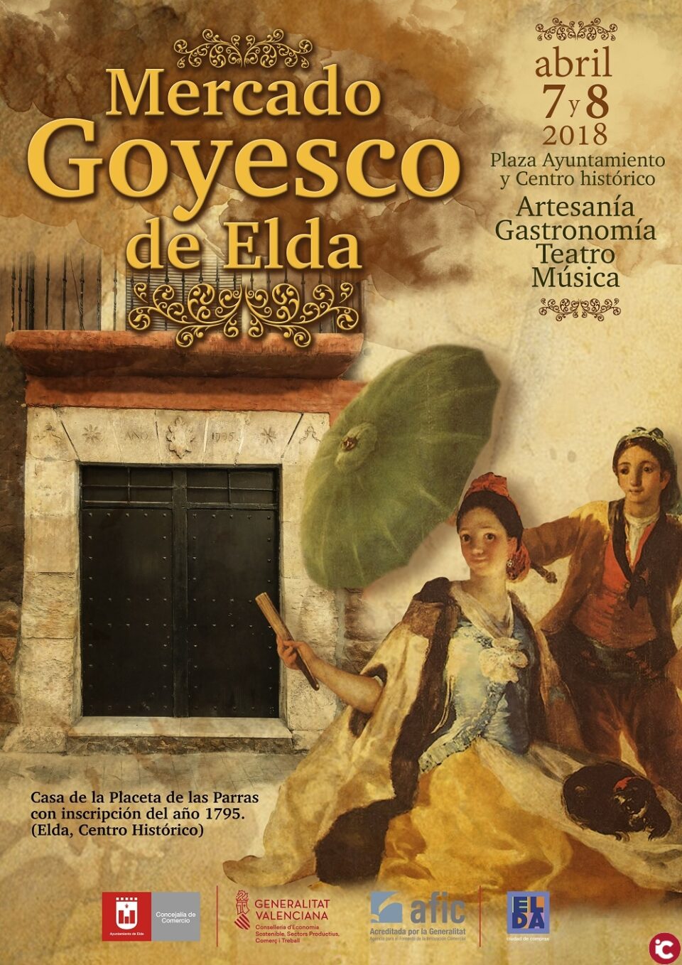 El Ayuntamiento de Elda reprograma el Mercado Goyesco para los días 7 y 8 de abril