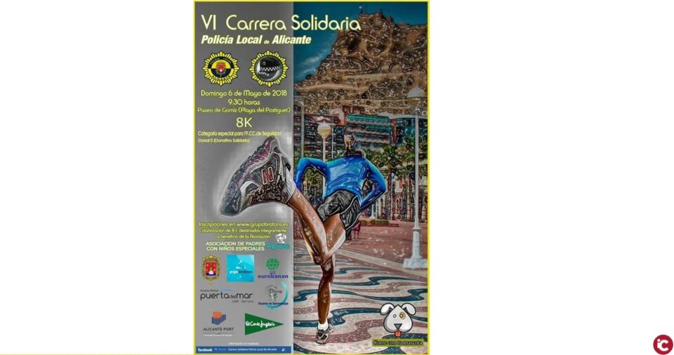 La VI Carrera Solidaria Policía Local de Alicante se celebrará el 6 de mayo a beneficio de Apnea