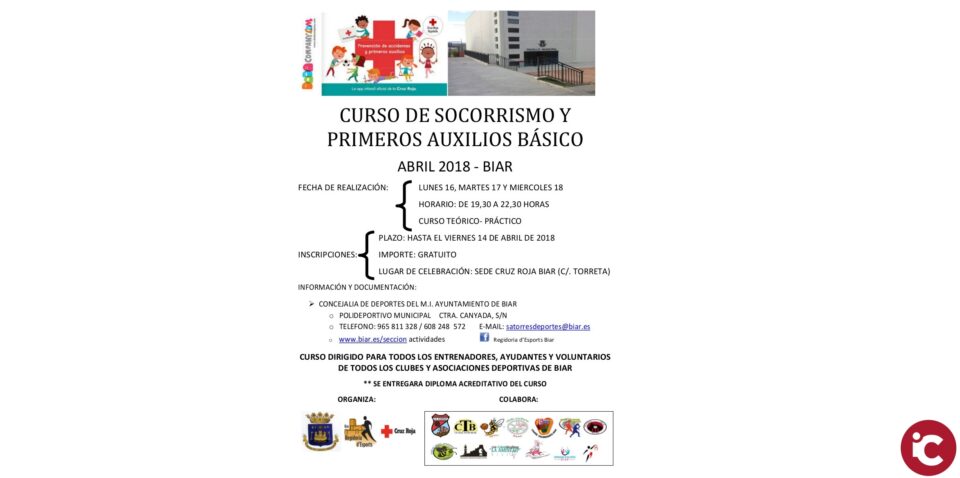 Curs de Formació Primers Auxilis bàsic a Biar