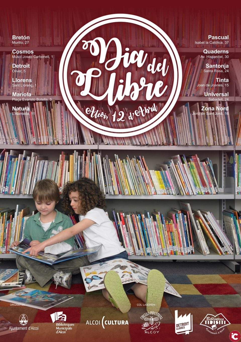 Alcoi celabrarà el dia del llibre el dijous 12 d'abril