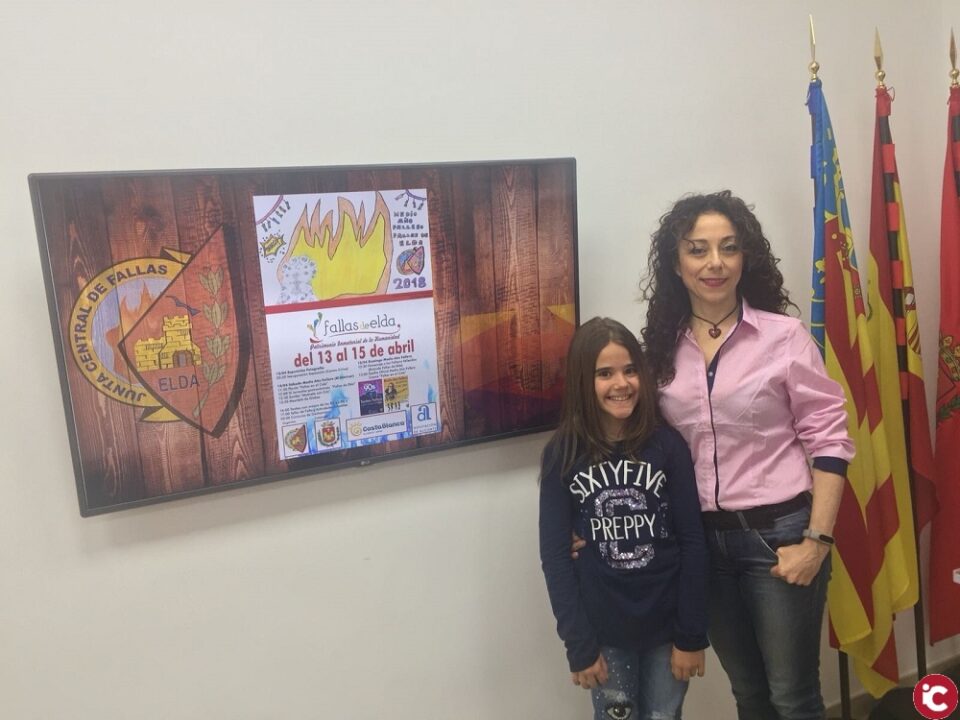 La niña Lucía Plaza Monzó ganadora del concurso de carteles del Medio Año Fallero