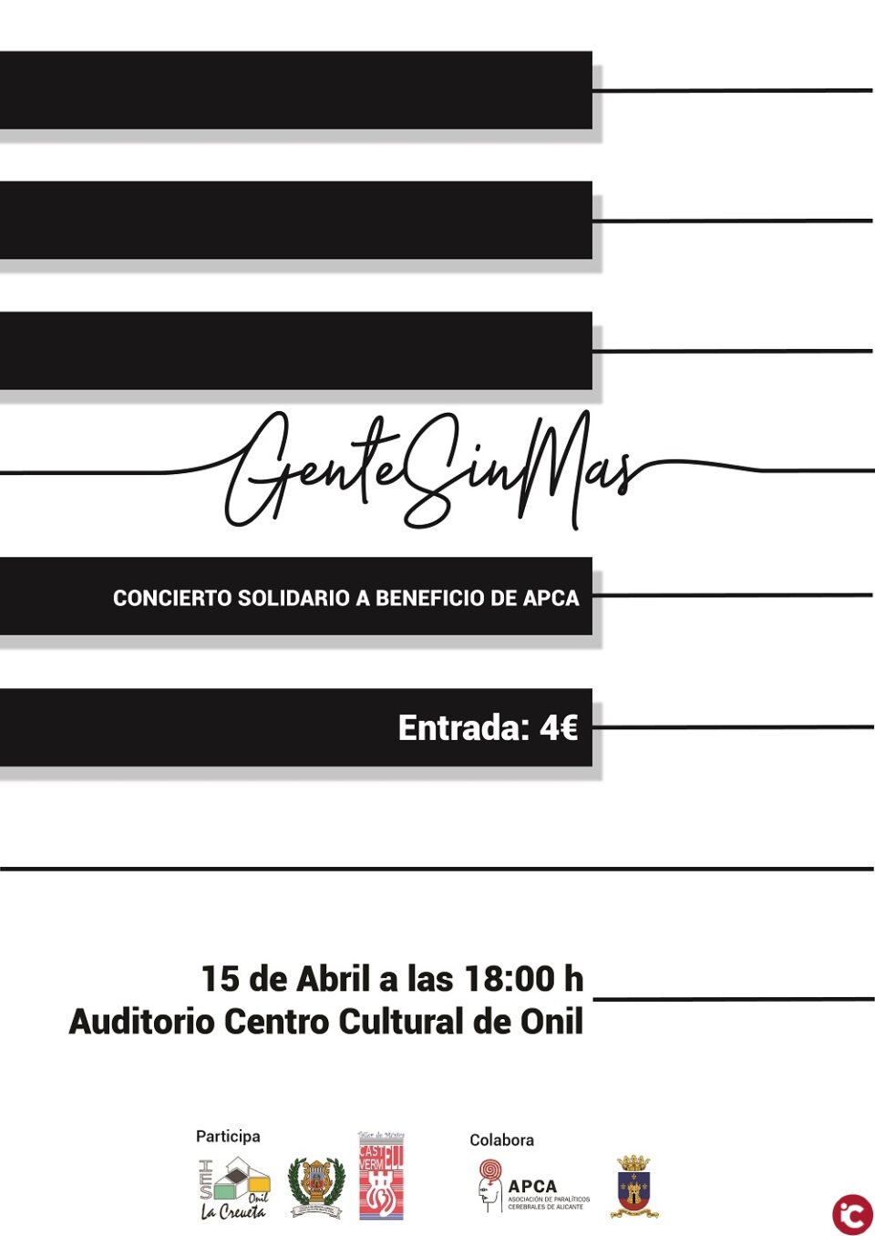 Escuelas de música de Ibi y Onil se unen a APCA para ofrecer un concierto inclusivo y benéfico