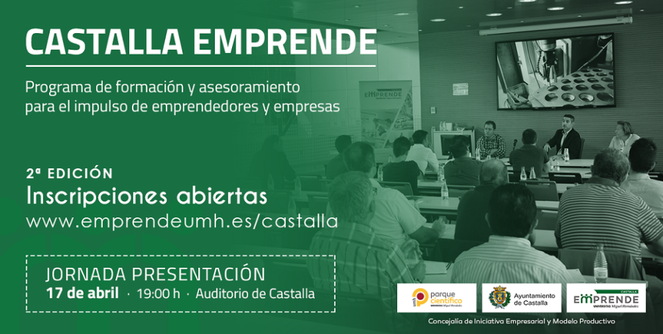 Jornada informativa sobre la segunda edición del programa para empresas y emprendedores Castalla Emprende