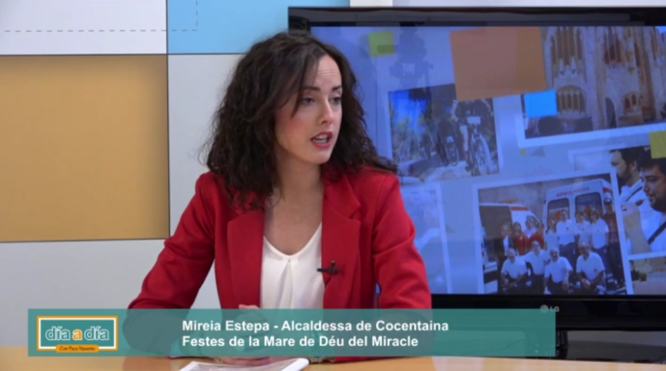 Entrevista a l´alcaldessa de Cocentaina sobre les Festes de la Mare de Deú del Miracle