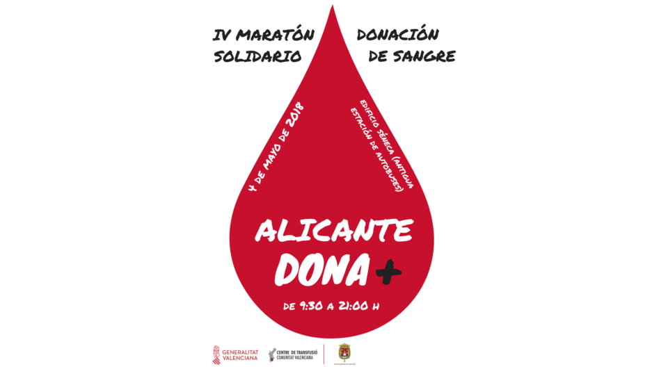 El Ayuntamiento de Alicante presenta el IV Maratón de Donación de Sangre el próximo 4 de mayo en el Hall del Edificio Séneca