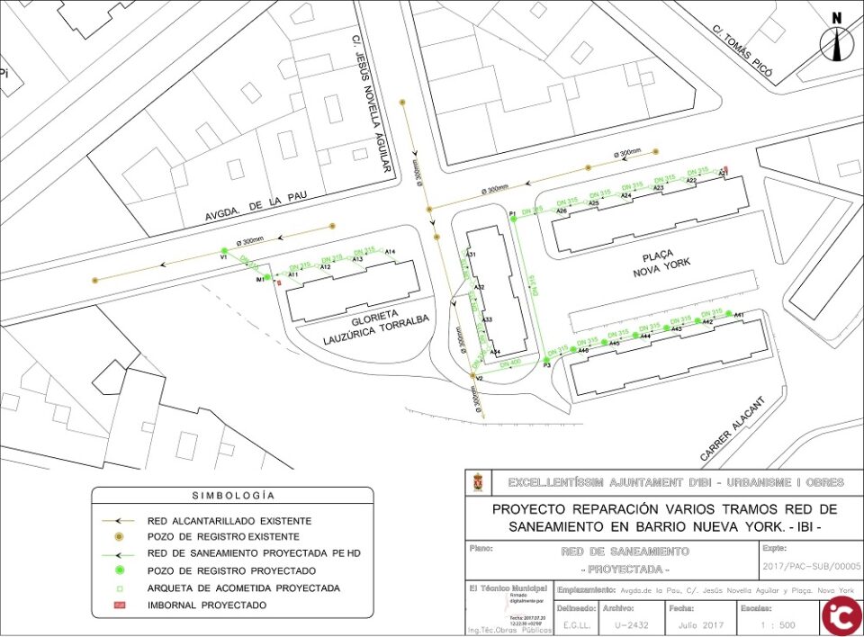 El Ayuntamiento reparará la red de saneamiento del barrio Nueva York de Ibi