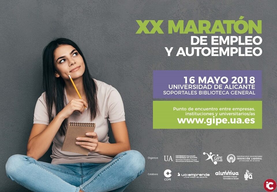 La Marató d'Ocupació i Autoocupació de la Universitat d'Alacant celebra la seua XX edició el pròxim dimecres 16 de maig