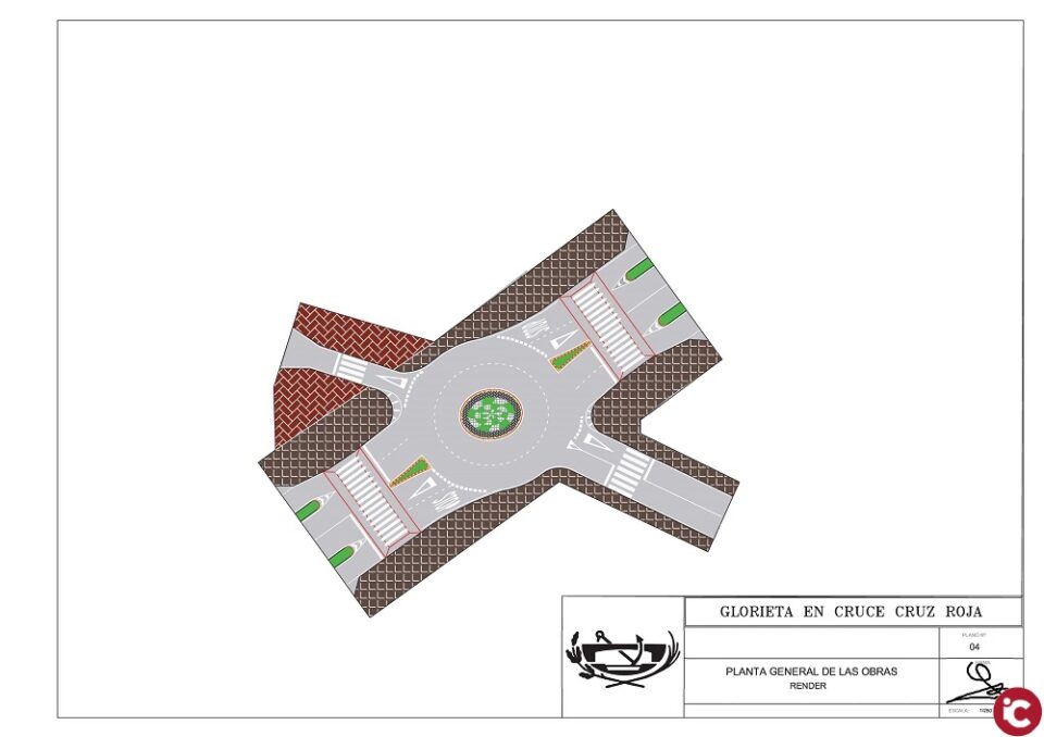 Adjudicadas las obras de la rotonda para regular el tráfico frente a la Cruz Roja de Ibi