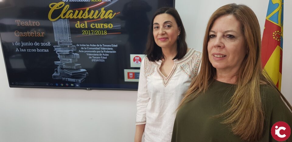 Las Aulas de la Tercera Edad de la Comunitat Valenciana clausuran el curso en Elda al cumplirse 40 años desde su creación
