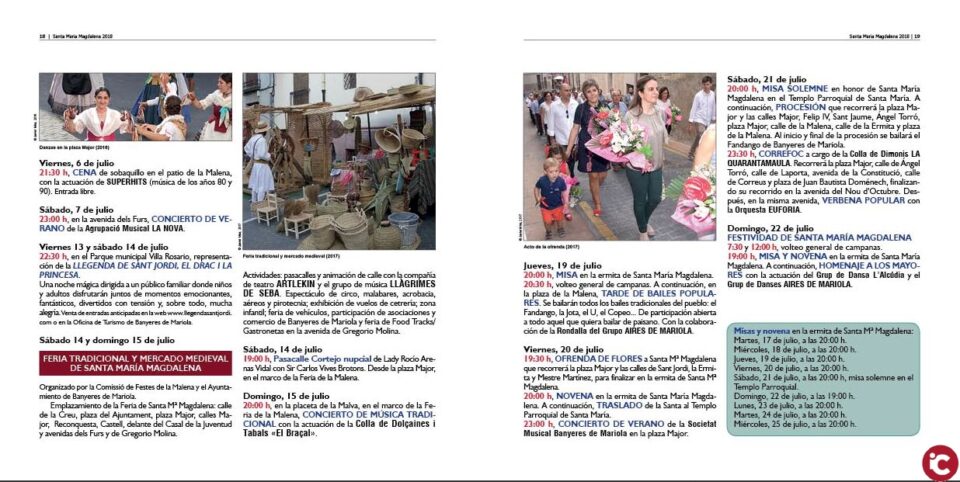 Programación de la Fiestas de la Malena