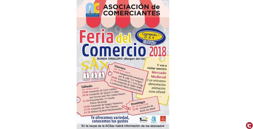 Sax acoge este fin de semana la Feria del Comercio 2018