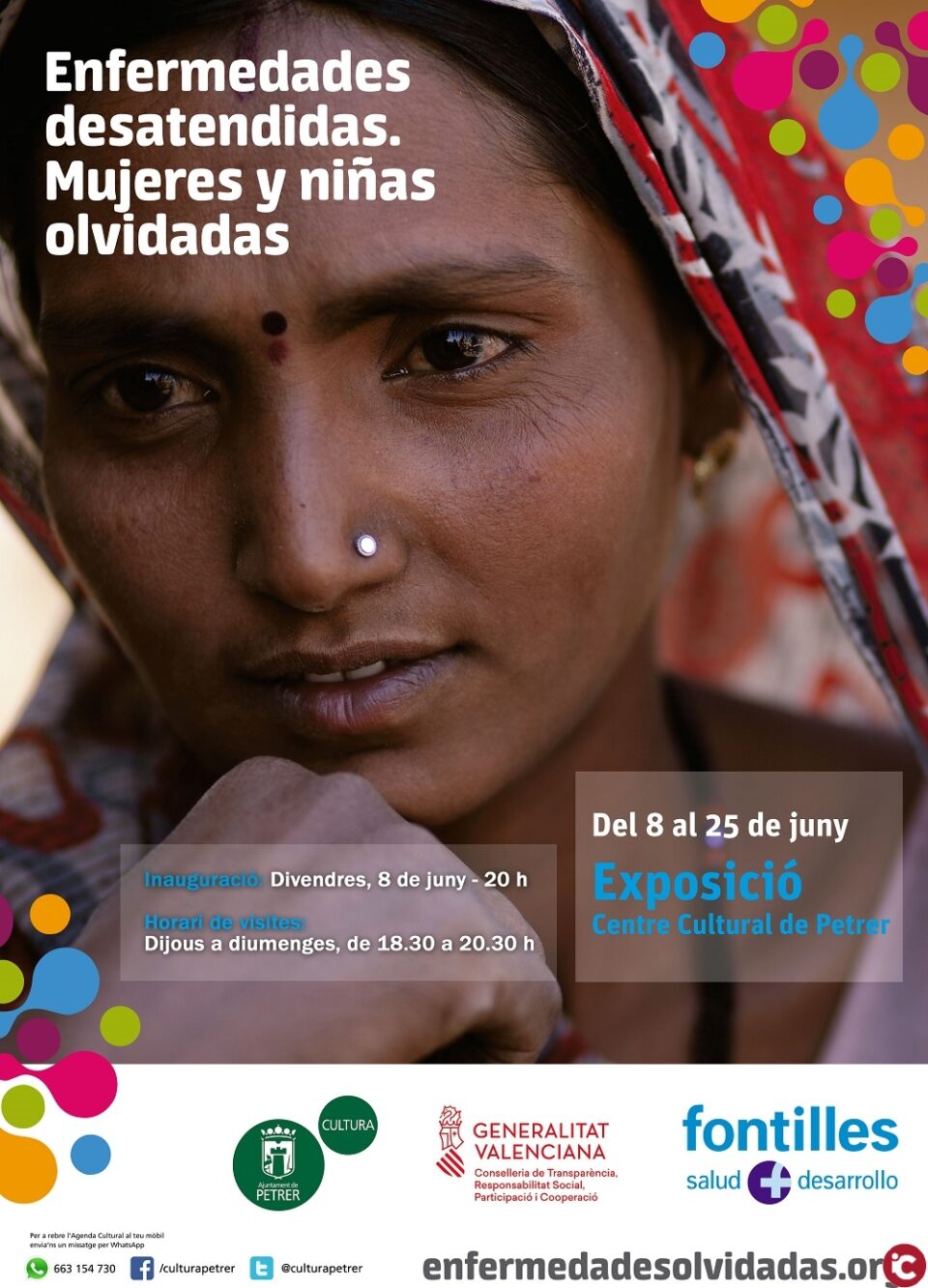 Una exposición de Fontilles alerta en Petrer sobre el mayor impacto en mujeres de las enfermedades olvidadas