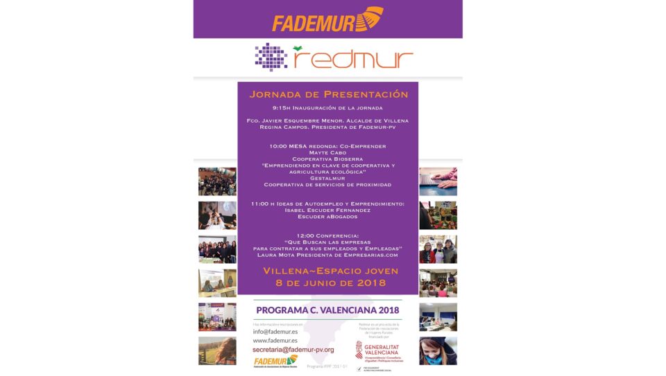 Mañana se presenta el Proyecto Redmur en Villena