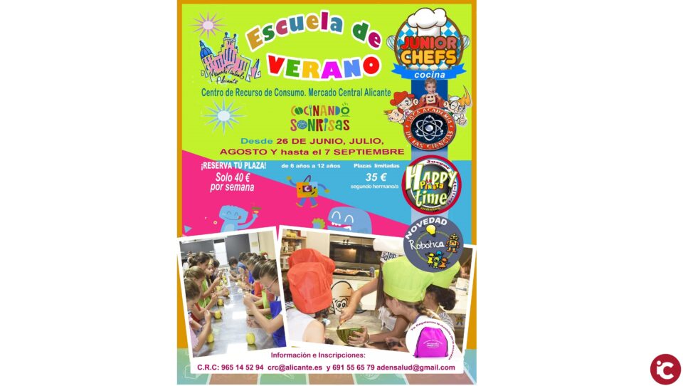 El Mercado Central de Alicante abre el plazo para la Escuela de Verano 2018 Cocinando Sonrisas