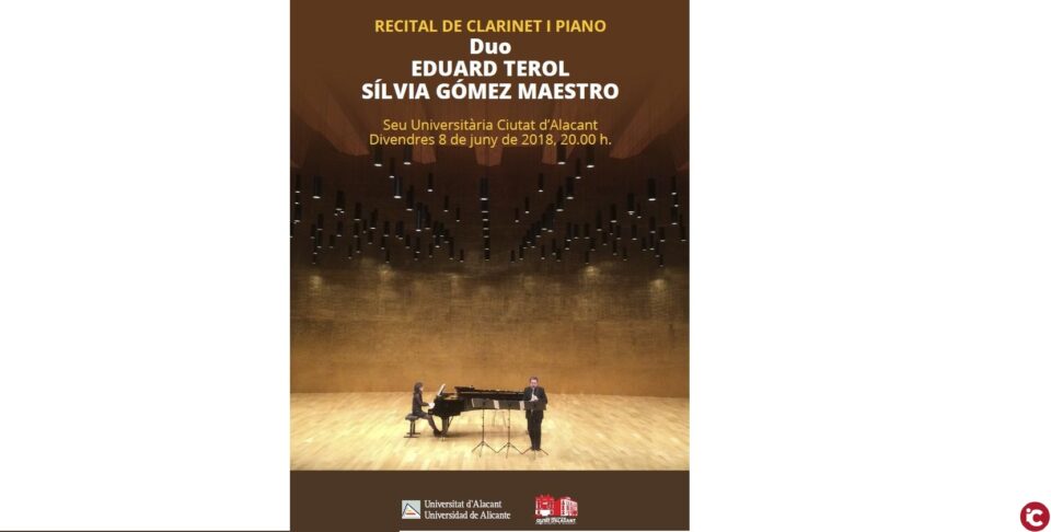 El duo Eduard Terol i Silvia Gómez ofereix un recital en la Seu Universitària Ciutat d'Alacant