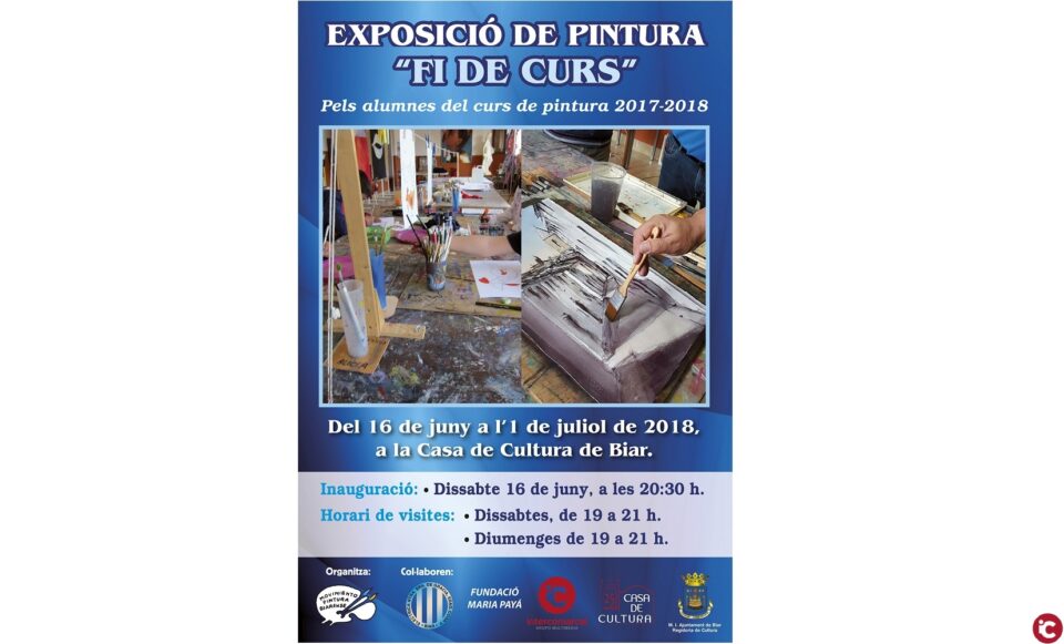 Exposición fin de curso de pintura 2017-18 del Movimiento Pintura Biarense
