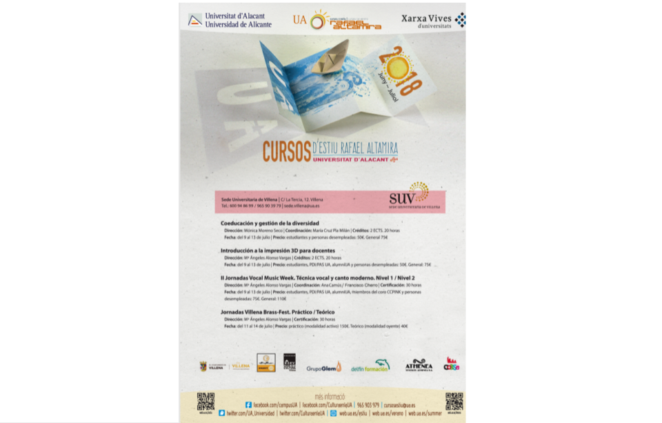 Cursos de Verano en la Sede Universitaria de Villena