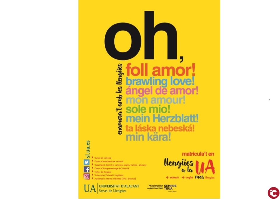 La UA lanza su nueva campaña Matricúlate en lenguas en la UA. Enamórate con las lenguas