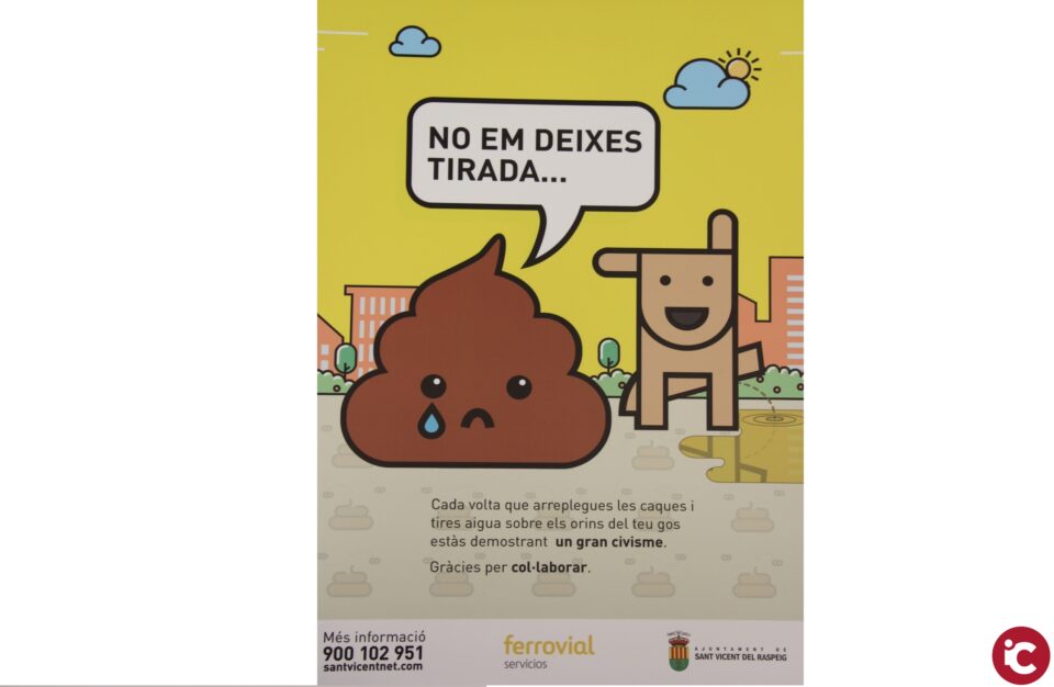 El Ayuntamiento recuerda a los propietarios de perros que diluyan con agua los orines de sus mascotas en la vía pública