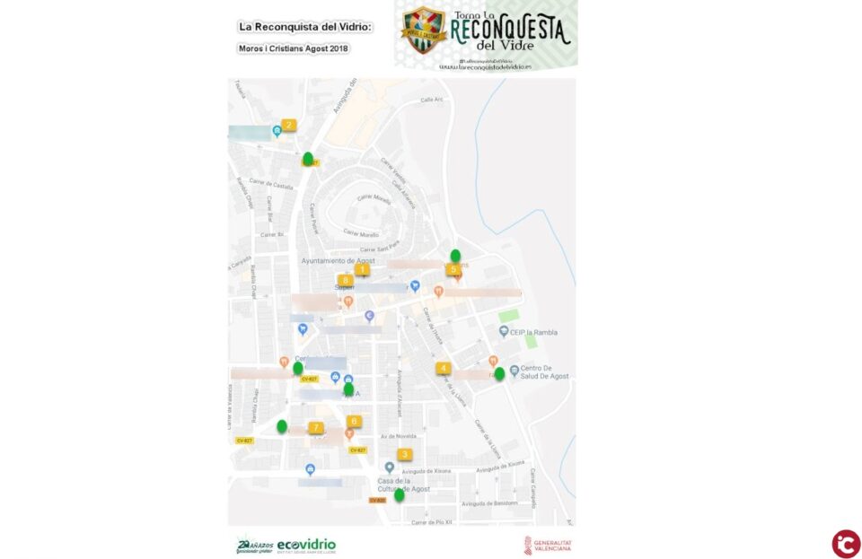 Ecovidrio vuelve con La Reconquista del Vidrio a las fiestas de Moros y Cristianos de Agost