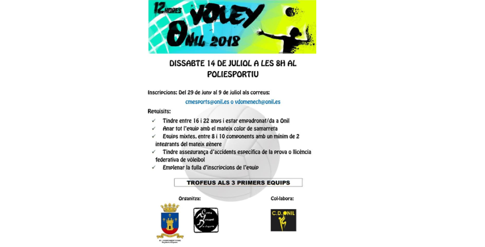 12 Hores de Vòlei a Onil