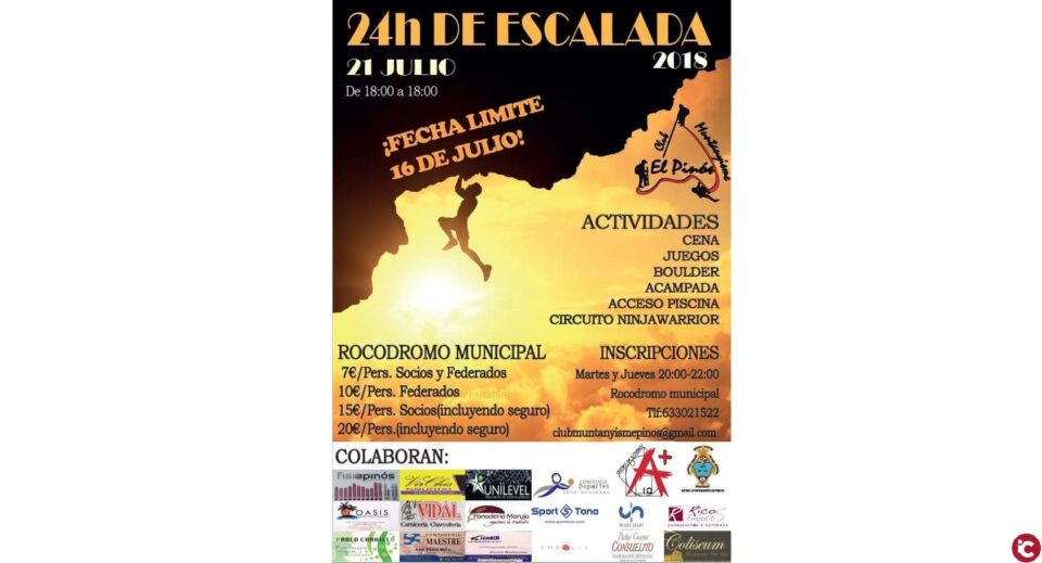 Organizadas las 24 horas de escalada para el 21 de julio