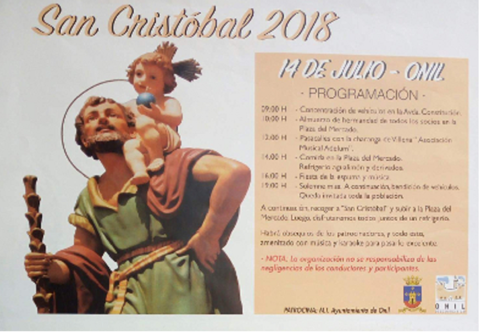 Festividad de San Cristóbal (patrón de los conductores)