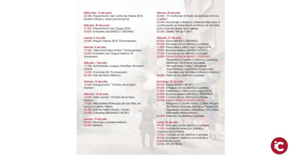 El barrio de San Blas celebra las tradicionales Fiestas de Moros y Cristianos en su 75 Aniversario