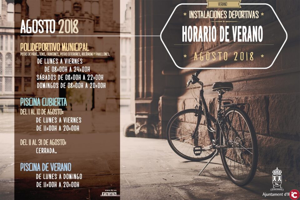 Horarios de verano de instalaciones municipales en Ibi