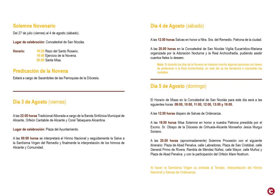 Alicante acoge este fin de semana sus Fiestas Patronales en honor a la Virgen del Remedio