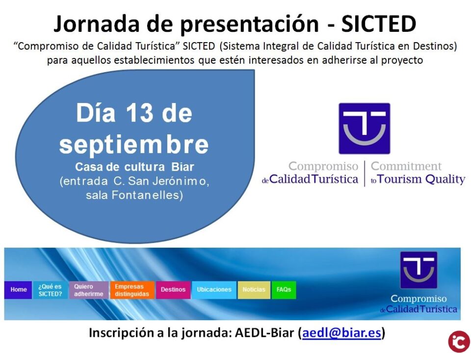 Jornada de presentació del projecte Compromís de Qualitat Turística SICTED