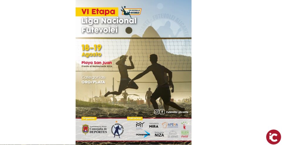 Cuatro pistas de la Playa de San Juan acogerán varios partidos de la liga nacional de Futevoley este fin de semana