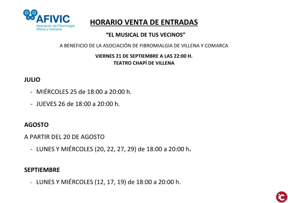 El Musical de tus vecinos a beneficio de AFIVIC