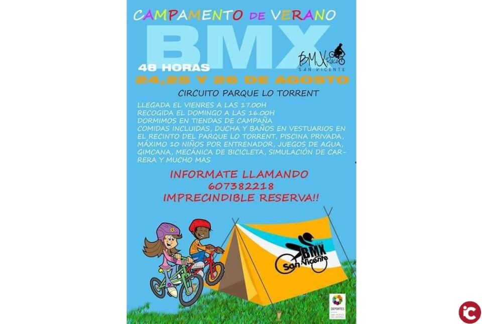 San Vicente acoge el primer campamento de verano BMX