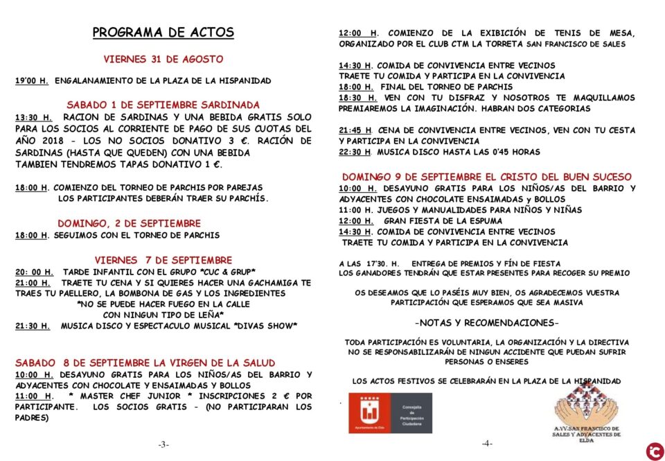 La Asociación de Vecinos de San Francisco de Sales y Adyacentes prepara actividades para las Fiestas Mayores