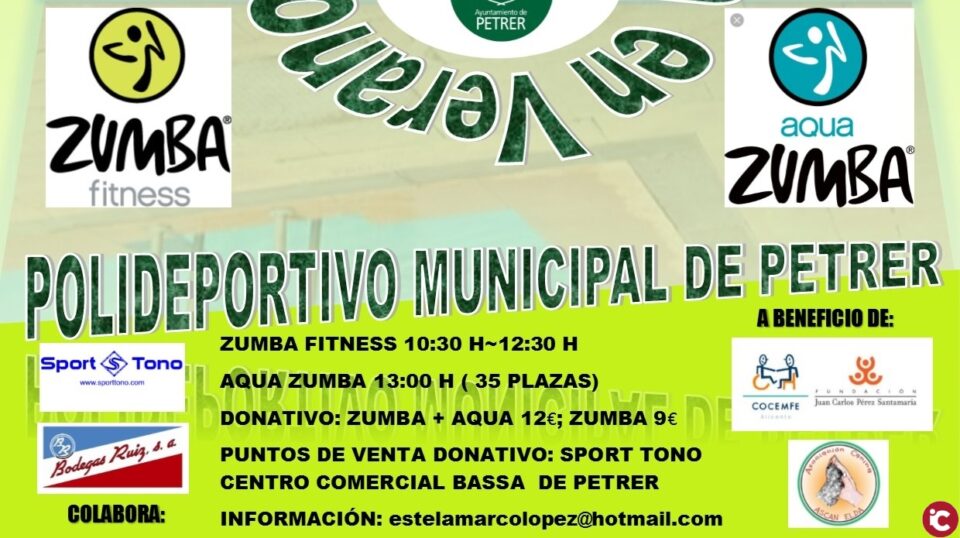 Petrer baila en verano ZUMBA solidario para COCEMFE