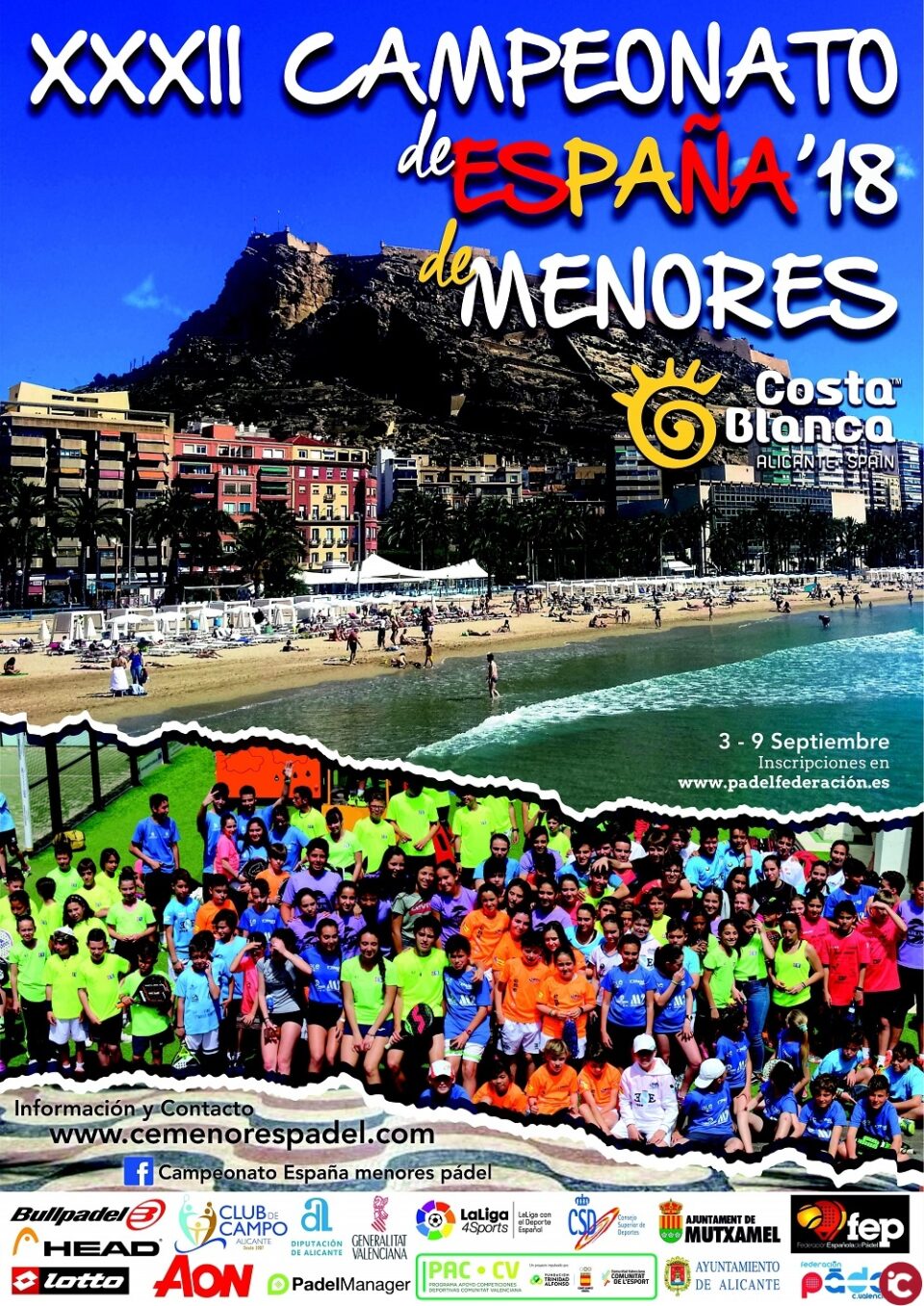 Más de 800 parejas participan en el XXXII Campeonato de España de Pádel para menores que se celebra en Alicante