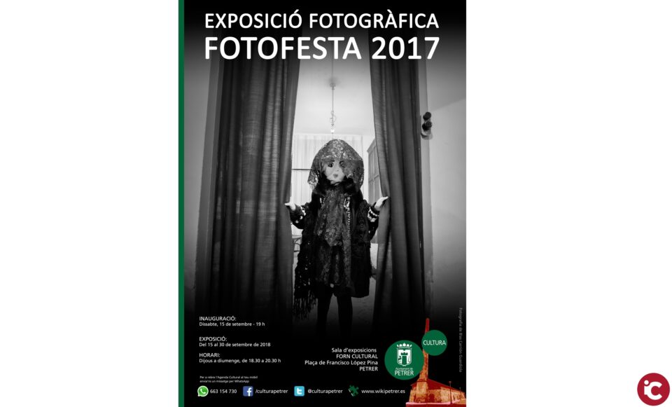 Petrer inaugura la exposición fotográfica del Certamen Fotofesta 2017 el próximo 15 de septiembre