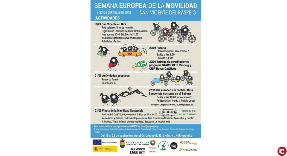El Ayuntamiento se vuelca con la Semana de la Movilidad y programa diversas actividades bajo el lema Combina y muévete