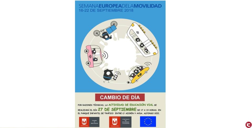 La actividad de Educación Vial de la Semana de la Movilidad de Elda se realizará el 27 de septiembre