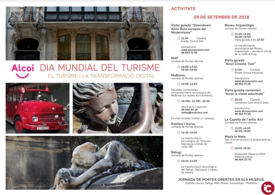 Alcoi celebrarà un any més el dia Mundial del Turisme.